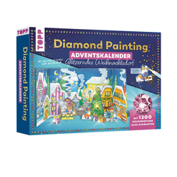 A placeholder image for for Diamond Painting Adventskalender Glitzerndes Weihnachtsdorf. Mit Material und Werkzeug für 24 Aufsteller 