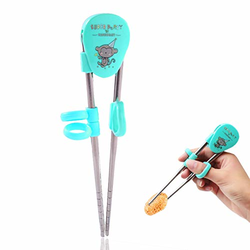 A placeholder image for for Kids Stäbchen Training, Cute Learning Stäbchen mit Training Grip für Kinder und Anfänger Lernen, Essstäbchen zu Verwenden (Blau) 