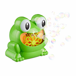 A placeholder image for for Relaxdays 10024940 Seifenblasenmaschine "Frosch" 13cm, Seifenblasen für Kindergeburtstag und Hochzeit, Mini Bubble Machine, grün 