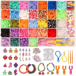 A placeholder image for for 2500+ Loom Bänder Set mit Perlen Haken Charms Aufbewahrungsbox für Kinder 