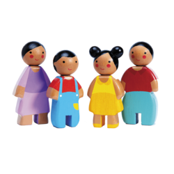 The image of Puppenhaus-Familie: Schwarze Familie