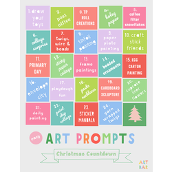 A placeholder image for for Art Prompts Advent Calendar Printable 