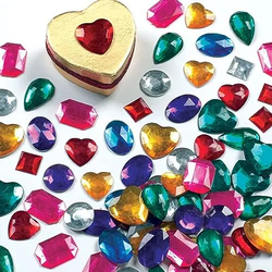 A placeholder image for for Große selbstklebende Acryl-Edelsteine ​​(120 Stück) zum Basteln für Kinder 