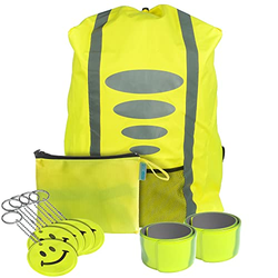 A placeholder image for for EAZY CASE - 3 in 1 Reflektor Set mit Regenschutz für Schulranzen und Rucksack 