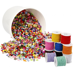 A placeholder image for for Perlen-Schmuckband-Set, 3.000g Perlen, 10x25m elastisches Schmuckband 